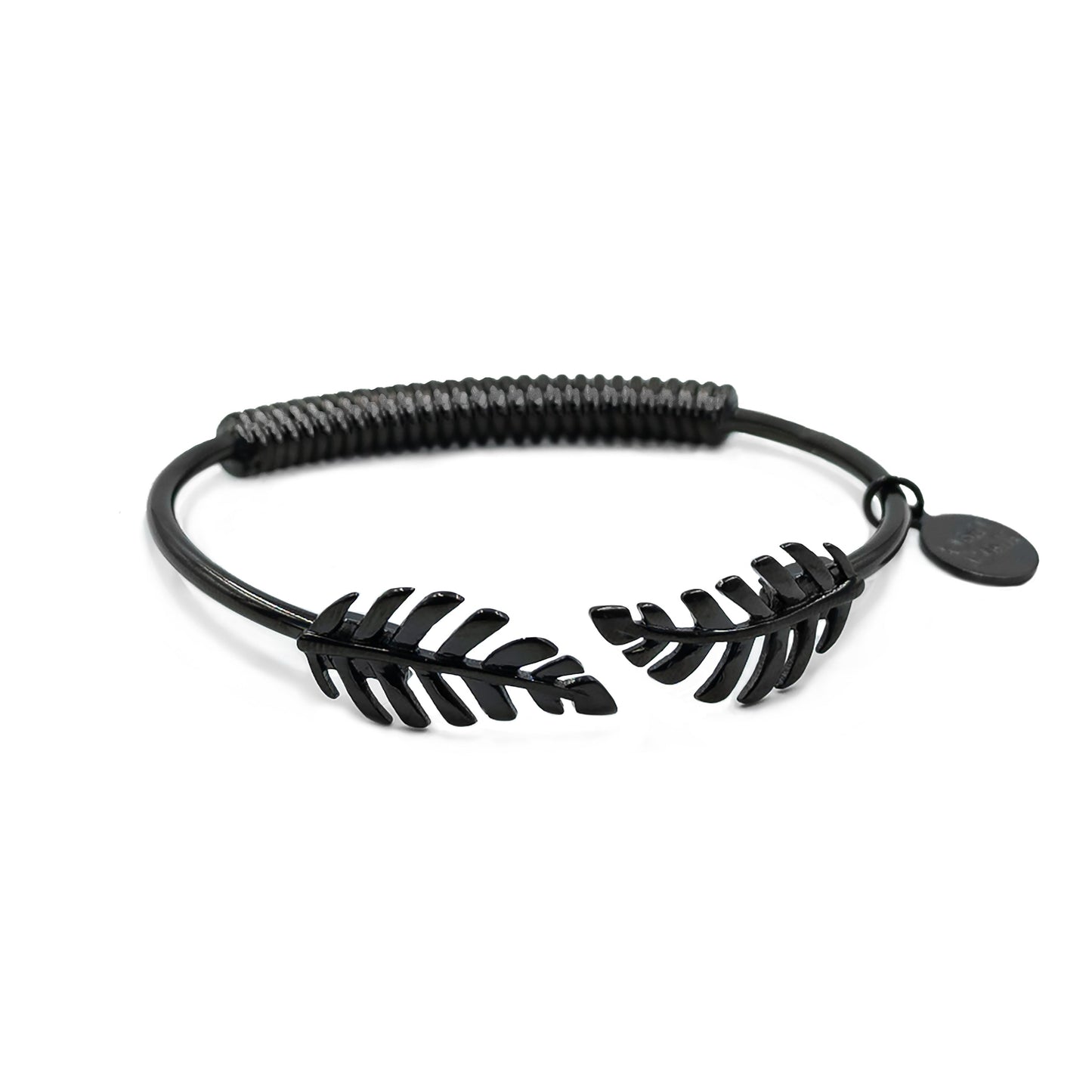 Goddess Collection - Black Laurel Leaf Bracelet