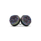 Stone Collection - Black Elara Cosmic Quartz Stud Earrings
