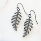 Goddess Collection - Black Laurel Leaf Drop Earrings