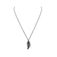 Goddess Collection - Black Laurel Leaf Drop Necklace