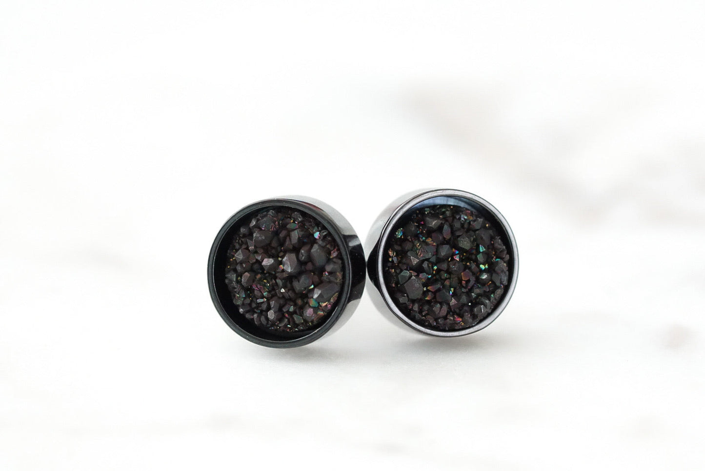 Regal Collection - Black Raven Stud Earrings