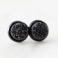 Stone Collection - Black Raven Quartz Stud Earrings