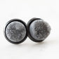 Stone Collection - Black Stormy Quartz Stud Earrings